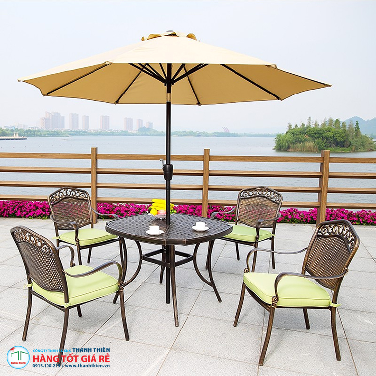 Bàn 4 ghế nhôm GN 076+