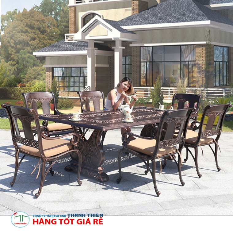 Bộ bàn 6 ghế nhôm GN 92
