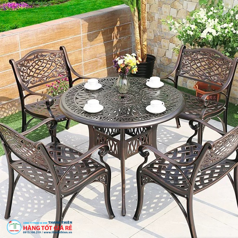 Bàn ghế nhôm đúc GN 088A+