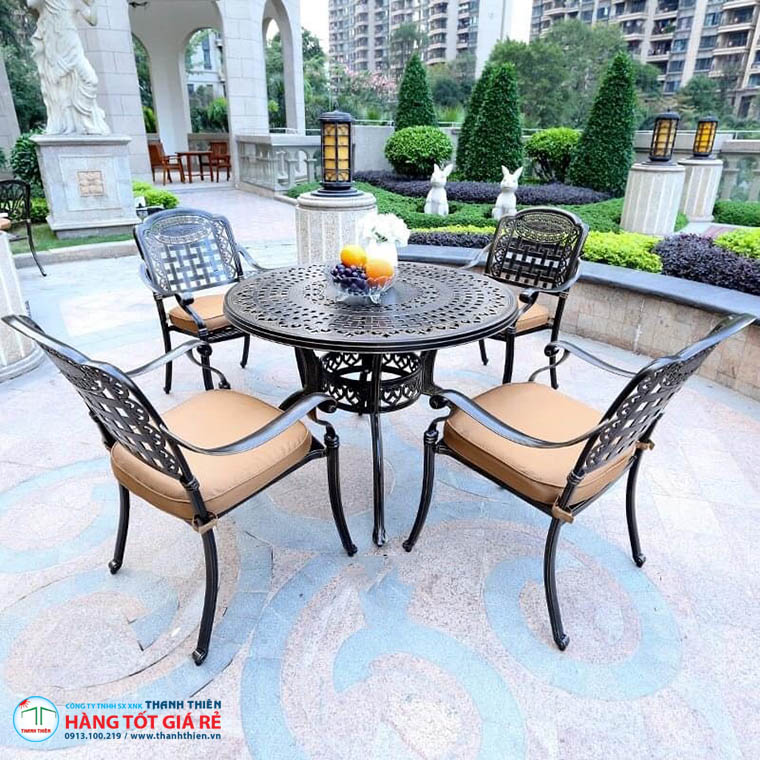Bộ bàn 4 ghế nhôm đúc GN 069