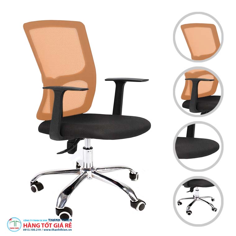 Cấu trúc ghế lưới xoay văn phòng GVP 1212  giám đốc GVP 1211