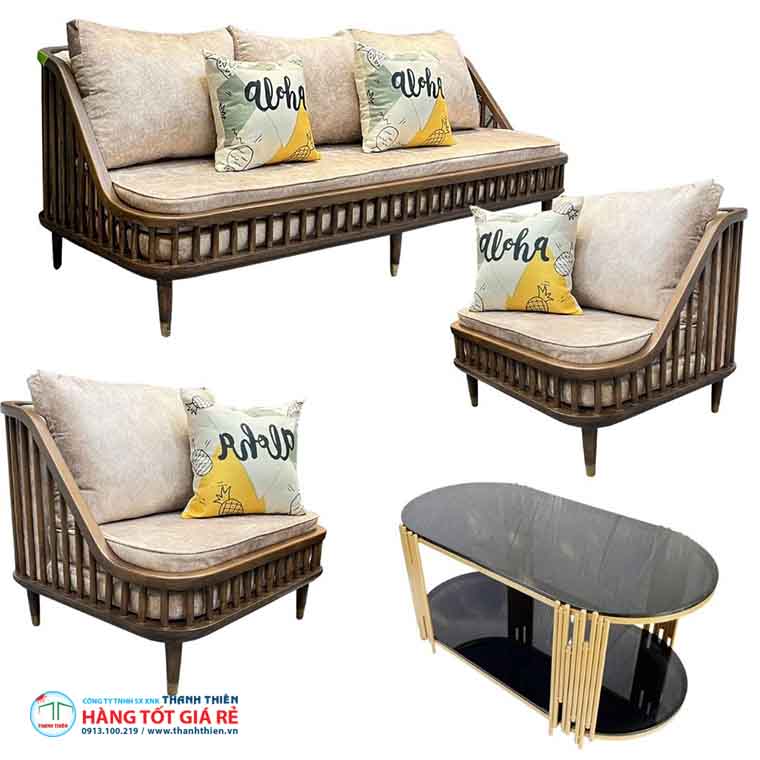 Bộ ghế sofa gỗ GSF 058