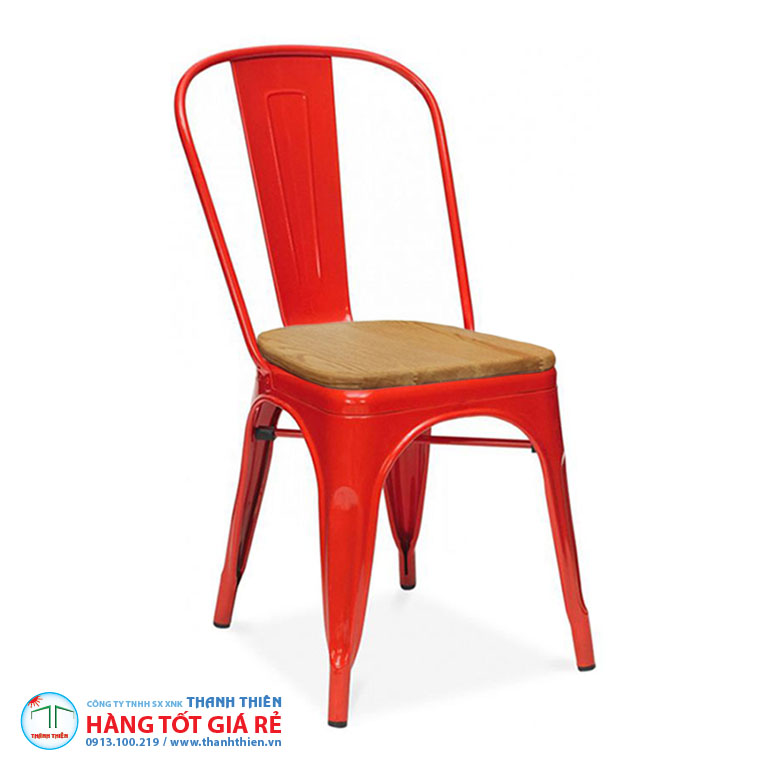 Ghế Tolix lót mặt gỗ GCS 008A