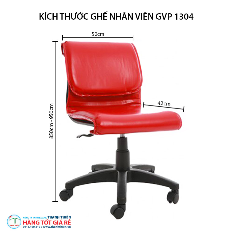 Thông số kỹ thuật của ghế nhân viên GVP 1304