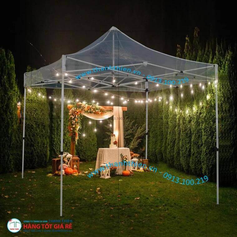 Lều xếp 3x3m Bạt trong xuất